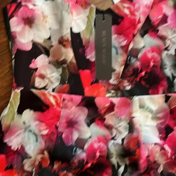 Black Halo Floral Spaghetti strap midi dress-NWT Size 4 - Picture 12 of 13